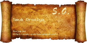 Smuk Orsolya névjegykártya
